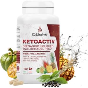 IQ Lifestyle Brucia Grassi Potenti Veloci Drenante Forte Dimagrante Garcina Cambogia Carnitina Bromelina Pillole Per Dimagrire Velocemente Donna Uomo 120 cps Made in Italy