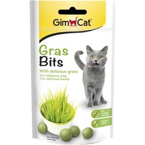Gimborn GimCat Gras Bits Snack per Gatti - 50g, Gustoso e Vitaminico con Alto Contenuto di Erba, Senza Cereali e Zuccheri Aggiunti