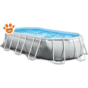 Intex Piscina Ovale Prisma Frame (503x274x122cm) con Pompa a Filtro Art. 26796 - Prisma Ovale Frame (503x274x122cm)