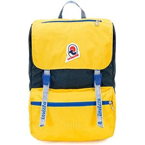Invicta Zaino Jolly Vintage, Giallo/Blu, Tasca Porta Pc 13'', Viaggio y Tempo Libero, 18 Lt, Per Uomo Donna