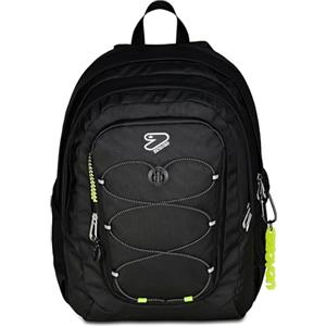 Seven Zaino Scuola Tech Line, Nero, Doppio Scomparto, 29 L, Scuola Media e Superiore, Zaino Ragazzo e Zaino Ragazza