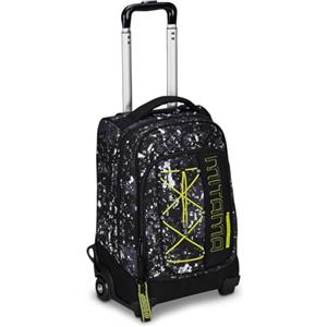 Mitama Trolley DR Scuola Cement,Con Mega Scomparto e Doppia Maniglia, Nero Grigio, Scuola Elementare e Tempo Libero, Bambino Ragazzo