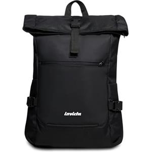 Invicta Zaino INVICTA - INVICT-ACT FOLD, Nero - Tasca Porta PC e Tasca Porta Borraccia - Viaggio, Ufficio e Tempo Libero - Adulto, Ragazzi, Unisex - 100% Eco Material