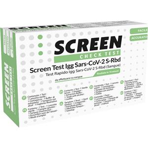 SCREEN ITALIA Test Sierologico Rapido Autodiagnostico COVID-19 - Anticorpi IgG SARS-CoV-2 nel Sangue