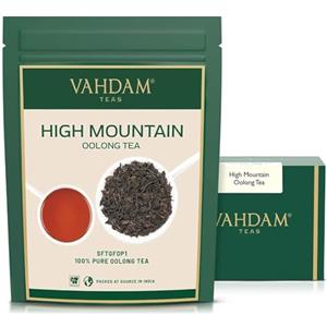 VAHDAM, Tè Oolong di Alta Quota dall'Himalaya (100g, 50 Tazze) Te Oolong Forte e Robusto | Sottovuoto | Da Preparare Caldo, Freddo o Come Te Kombucha