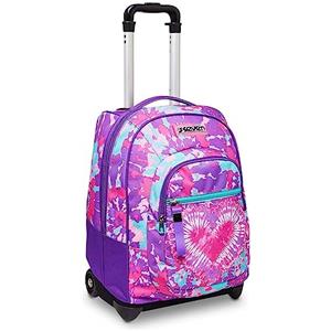 Seven Trolley Scuola, Trendy Heart Girl, Multicolore, 2 in 1 Zaino con Spallacci Uso Zaino con Cross-Over System, Scuola e Viaggio, Bambine e Ragazze