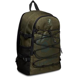 Invicta Zaino Scuola Active, Verde Militare, Zaino Mono Scomparto con Tasca Porta PC, Tasca Interna con Organizer, Tasca Porta Borraccia, Ufficio, Lavoro, Unisex