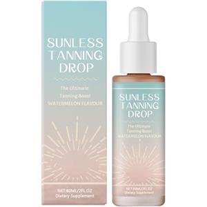 Generico Gocce Abbronzanti Senza Sole | 60 Ml Gocce Autoabbronzanti Viso | Sunless Tanning Drops | Autoabbronzante Nutrienti e Idratanti per Tutto Il Corpo | Sieri Abbronzanti per Viaggi Al Mare e Vacanze