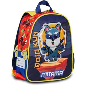 Mitama Zaino Spinny Asilo, Double Face con Doppia Grafica, Con Tasca Laterale Porta Borraccia, Multicolore, Bambini, Scuola e Tempo Libero