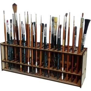 Generico Porta Pennelli Con 67 Fori - 25x10x7cm Supporto Pennelli Da Modellismo | Supporto Per Pennelli Pittura | Organizer Da Scrivania Per Pennelli Per Schizzi Pennelli Da Trucco