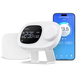MIUCDA Termostato radio con ricevitore, RF Smart Wi-Fi, termostato per riscaldamento, termostato programmabile per caldaia a gas con Alexa Google Home