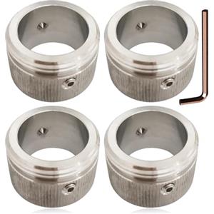 BGCCWJ Adattatore per valvola di riscaldamento in acciaio inox, 2 pezzi, adattatore per testa termostatica con strisce, termostato per radiatore, adattatore RA su M30 x 1,5 con chiave esagonale