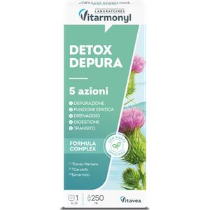 VITARMONYL Detox Depura - Integratore Alimentare 250ml con Cardo Mariano e Carciofo per la Depurazione e il Benessere Epatica