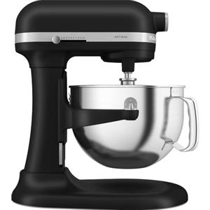 KitchenAid Robot da Cucina - Artisan - Robot da cucina multifunzione con ciotola sollevabile - Con 5 accessori - 5,6L - Nero opaco