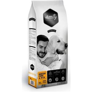 AMITY PREMIUM Crocchette per Cani Adulto con Maiale Iberico e Riso - 15 KG