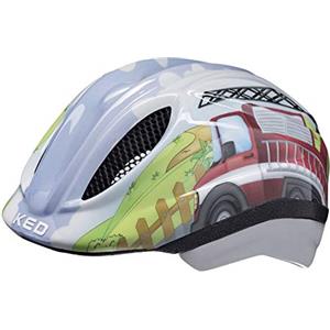 KED Meggy Trend, Casco da Bicicletta Bambini, Fire Truck, S (46-51cm)