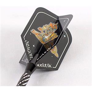Keltik Dragon Slim, Aste per Freccette. Unisex Adulto, Nero, Oro, Azzurro