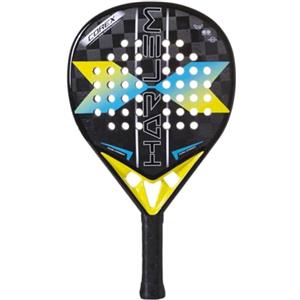 HARLEM PADEL Corex 18K Racchetta da paddle, Adulti Unisex, Nero/Giallo/Blu/Grigio, Taglia Unica