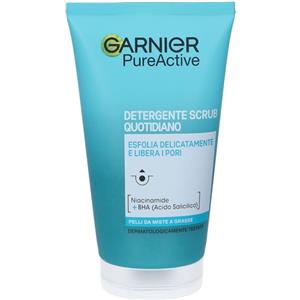 Garnier Pure Active Gel Detergente Esfoliante 150 ml - Anti-Punti Neri e Imperfezioni per Pelli Grasse