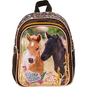 Derform PL11KO24, Zaino per la scuola 11 Horses 24, Multicolor
