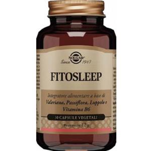 Solgar Fitosleep - Integratore Vegetale per Rilassamento e Sonno con Valeriana, Passiflora, Luppolo e Vitamina B6 - 30 Capsule