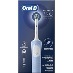 Oral-B Pro Vitality Spazzolino Elettrico Blu, con 1 Testina, Progettato da Braun