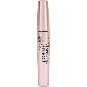PuroBio Mascara Double Dream - Mascara Corposo Super Nero con Applicatore in Silicone, 10 ml