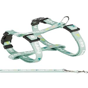 Trixie - Pettorina per Cuccioli con guinzaglio. Dimensioni: 23-34 cm/8 mm. Colore Verde. - TR-15345, Piccolo/Medio, Menta