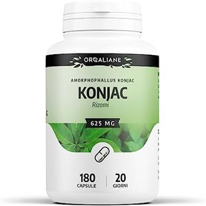 Orgaliane Konjac 625 mg 180 capsule - 80% Glucomannano 4000 mg per dose - Orgaliane