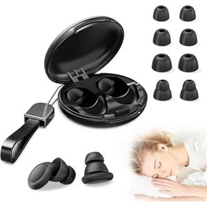Ulluthu 1 Paio Tappi Orecchie Dormire, Tappo Orecchia Antirumore In Silicone Cuffie per Comfort Elasticità Tappi Orecchie Riutilizzabilii Cuffie per Dormire Design Piccolo S/M/L per Viaggi