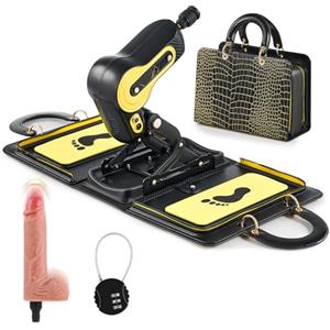 SENSUA Macchina del Sesso Portatile a Forma di Borsa, Sex Machine Automatica con Dildo Vibrante, Giocattolo Sessuale Adulti Portatile Tipo Borsa per Donne e Uomini per Masturbazione Vaginale e Anale