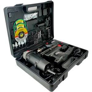 Avilia Kit Trapano Avvitatore 500W, Smerigliatrice 500W e Levigatrice 135W - Set Elettroutensili Completo con Valigetta e 50 Accessori per Lavori Fai da Te e Bricolage