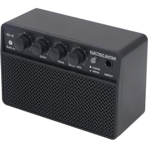 CHICIRIS Amplificatore per Chitarra Elettrica da 10 W, connettività BT, Canali di Distorsione Puliti, Portatile Compatto, 4 Ore di Riproduzione per Desktop