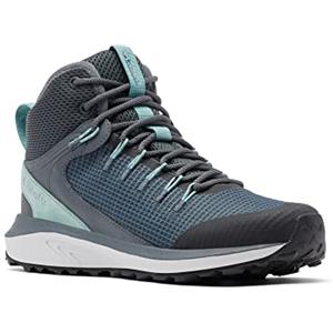 Columbia Trailstorm Mid Waterproof Scarponi Da Trekking Alta impermeabili da Donna, Grigio (Graphite x Dusty Green), 36 EU