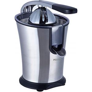 PRIXTON Spremiagrumi Elettrico Professionale XP1, Grande Potenza 160 Watt, 800 ml, Presa Antiscivolo, Acciaio inossidabile