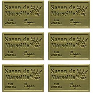 Natura Collection 6 x Saponetta di Marsiglia (125 g) a base di Olio di Argan Savon Argan peso totale 750g Idratante provenzali saponi francesi