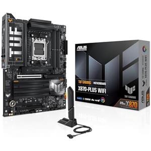 ASUS TUF GAMING X870-PLUS Scheda madre WIFI ATX, 16+2+1(80A) stadi di alimentazione, DDR5, PCIe 5.0, GPU di nuova generazione, 4 slot M.2, WiFi 7, USB4 20 Gbps anteriore con PD Fast Charge, Aura Sync