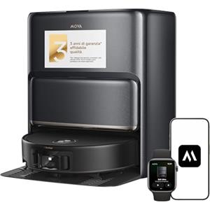 Mova Z60 Ultra Roller Complete Robot Aspirapolvere Lavapavimenti, 28000Pa, Dotato di Lavaggio HydroForce, Tecnologia AutoShield, Telaio LiftPro, Sistema StepMaster 2.0, Lavaggio con DuoSolution