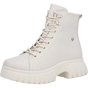 Rieker W1877, Barca da Motociclista Donna, Bianco, 40 EU