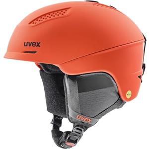 uvex Ultra MIPS, Casco da Sci Unisex Adulto, Fierce Red Mat, 51-55 cm