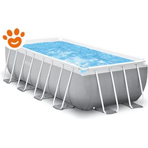 Intex Piscina Rettangolare Prisma Metal Frame (400x200x122cm) con Pompa a Filtro Art. 26790 - Metal Frame (400x200x122cm)