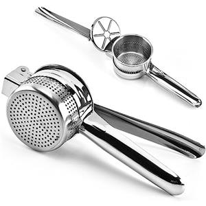 Gearmax 1 Pezzi Schiacciapatate per Patate,Schiacciapatate in Acciaio Inossidabile,per Purè di Patate, Frutta, Verdura e Alimenti per Bambini, di Alta qualità, di Grande Cpacità, Spremiagrumi