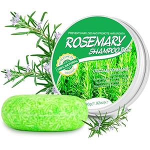 HXTMKT Shampoo Solido Rosmarino, Naturale Shampoo Bar Sapone per Crescita Capelli, Bio Shampo Solido per Capelli Grassi Secchi Antiforfora Danneggiati e Trattati per Donna Uomo, 1 Bar of 60g
