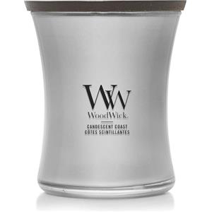 WoodWick Candela profumata con stoppino scoppiettante | Candela a clessidra media Candescent Coast | Candele a lunga durata: fino a 60 ore | Regalo perfetto per le donne
