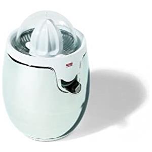 Alessi SG63 W Spremiagrumi Elettrico di Design in Acciaio e Resina Termoplastica, Bianco