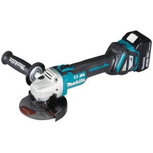 Makita Smerigliatrice Angolare DGA513RTJ 125mm 18V Brushless con 2 Batterie da 5,0Ah e Valigetta Makpac