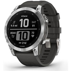 Garmin fēnix 7 Standard Edition - Silver con cinturino Graphite