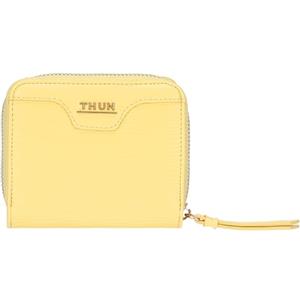 THUN Portafoglio piccolo giallo, ecopelle, Collezione Sempre con Me, 11 x 3,5 x 9,5 cm