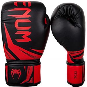 Venum Challenger 3.0, Guantoni da Boxe Unisex - Adulto, Black/Red, 12 Oz