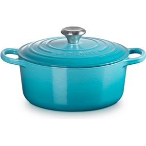 Le Creuset Evolution, cocotte rotonda 24 cm in ghisa vetrificata - blu caribe